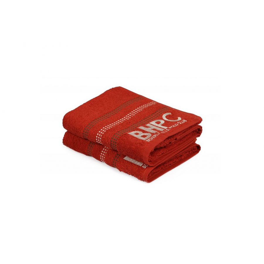 Набор полотенец Beverly Hills Polo Club - 355BHP1450 Botanik Brick Red 70*140