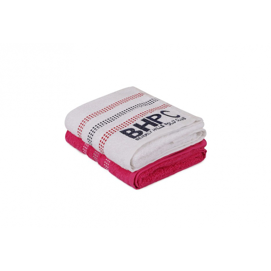 Набор полотенец Beverly Hills Polo Club - 355BHP2286 Botanik White, Fuchsia 50*90