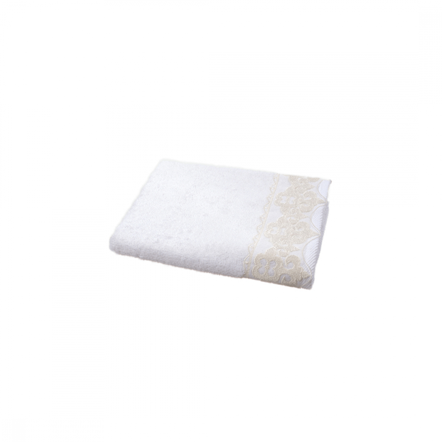 Полотенце бамбуковое Maxstyle - Damask белое 50*90