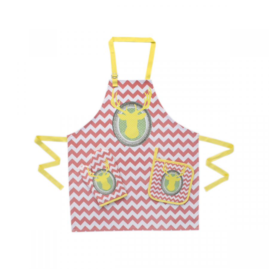 Набор для кухни Barine - Geyik фартук + прихватка + рукавица