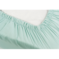 Простынь Iris Home Отель - Сатин Классик ментоловый 180*200*25 на резинке, , 3