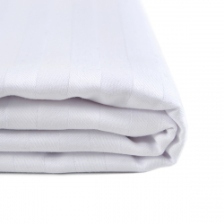 Простынь Iris Home Отель - Сатин Страйп 1*1 белый 100*200*25 на резинке, , 6