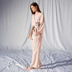 Домашняя одежда Penelope - Serli uzun kollu kimono somon лососевый S-M, , 3