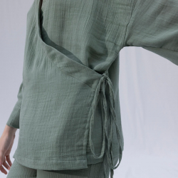 Домашняя одежда Penelope - Serli kruvaze kimono kisa cagla зеленый S-M, , 6