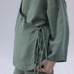 Домашняя одежда Penelope - Serli kruvaze kimono kisa cagla зеленый S-M, , 7