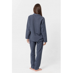 Домашние женские штаны со льна Lotus Home - Bruma синий S, , 8