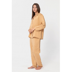 Домашние женские штаны со льна Lotus Home - Bruma горчичный S, , 2