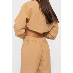 Домашние женские штаны со льна Lotus Home - Bruma горчичный M, , 6