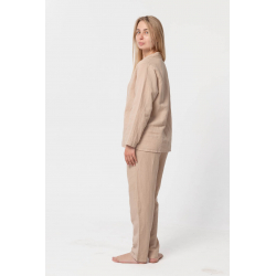 Домашние женские штаны со льна Lotus Home - Bruma бежевый XL, , 2