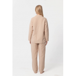 Домашние женские штаны со льна Lotus Home - Bruma бежевый XL, , 6