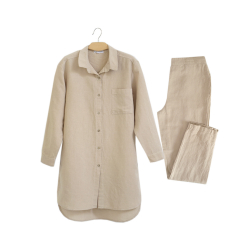 Домашние женские штаны со льна Lotus Home - Bruma бежевый S, , 7