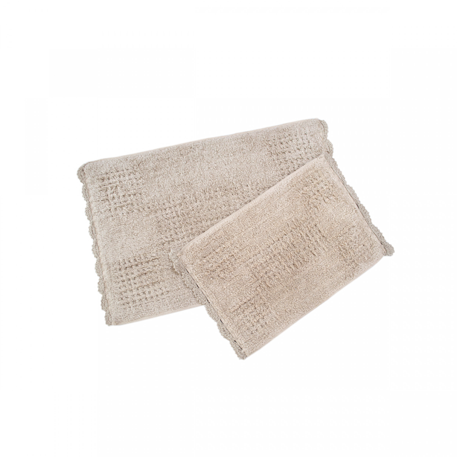 Набор ковриков Irya - Fern pembe розовый 40*60+55*85