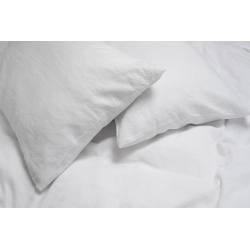 Постельное белье со льна Lotus Home - Karlin white белый евро, , 3