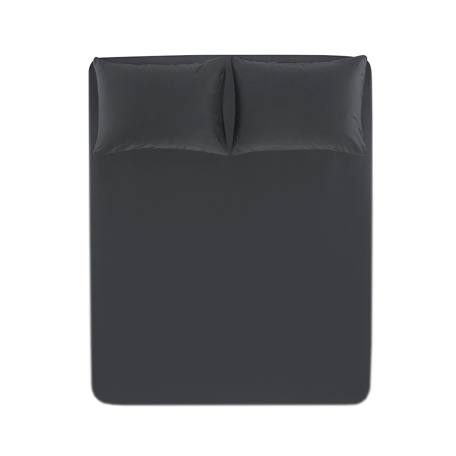 Простынь на резинке с наволочками Penelope - Lia antrasit антрацит 180*200+50*70 (2)