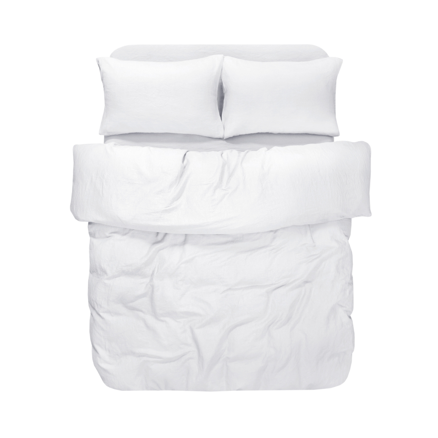 Постельное белье со льна Lotus Home - Karlin white белый евро