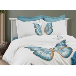 Постельное белье Dantela Vita сатин с вышивкой - Mariposa евро, , 3