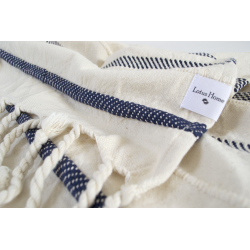 Плед Lotus Home - Benalla natural navy 130*170, , 4