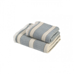 Полотенце Lotus Home - Milana muslin lead blue-khaki 80*160, , 9