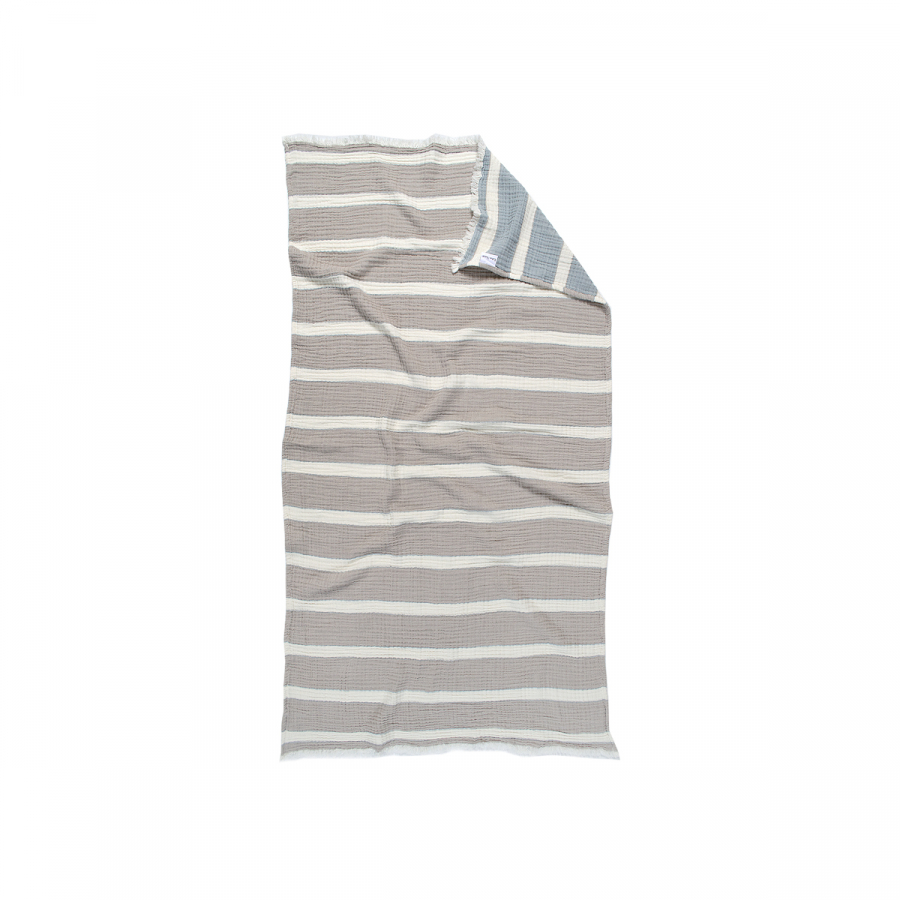 Полотенце Lotus Home - Milana muslin beige-lead blue 80*160