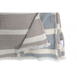 Полотенце Lotus Home - Milana muslin beige-lead blue 80*160, , 5