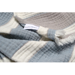 Полотенце Lotus Home - Milana muslin beige-lead blue 80*160, , 6