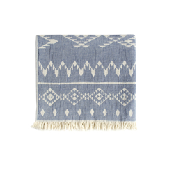 Полотенце Barine Pestemal - Kilim 90*160 Denim синее, , 3