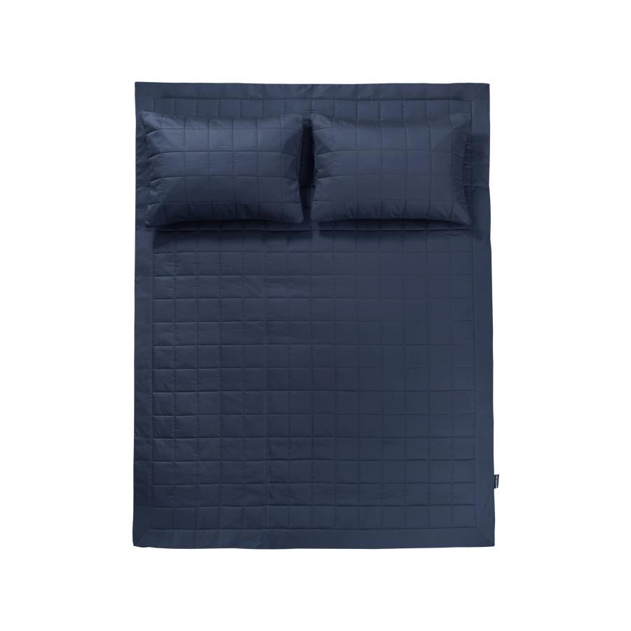 Покрывало стеганное с наволочками Penelope - Lia lacivert синий 300*280+50*70 (2)