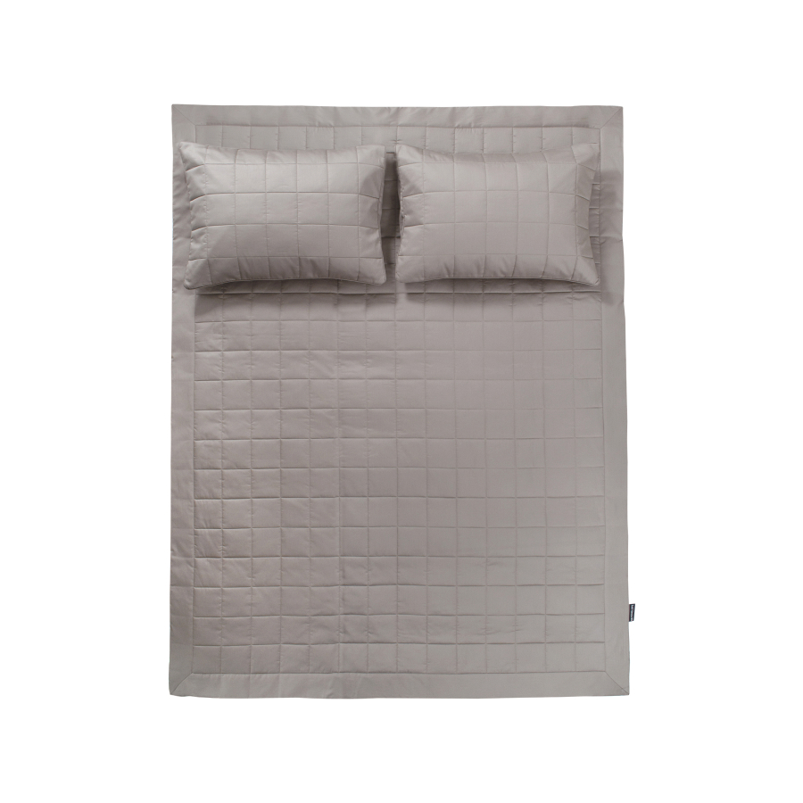 Покрывало стеганное с наволочками Penelope - Lia stone бежевый 300*280+50*70 (2)