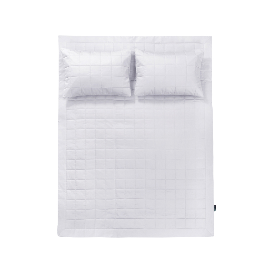 Покрывало стеганное с наволочками Penelope - Lia white белый 260*240+50*70 (2)