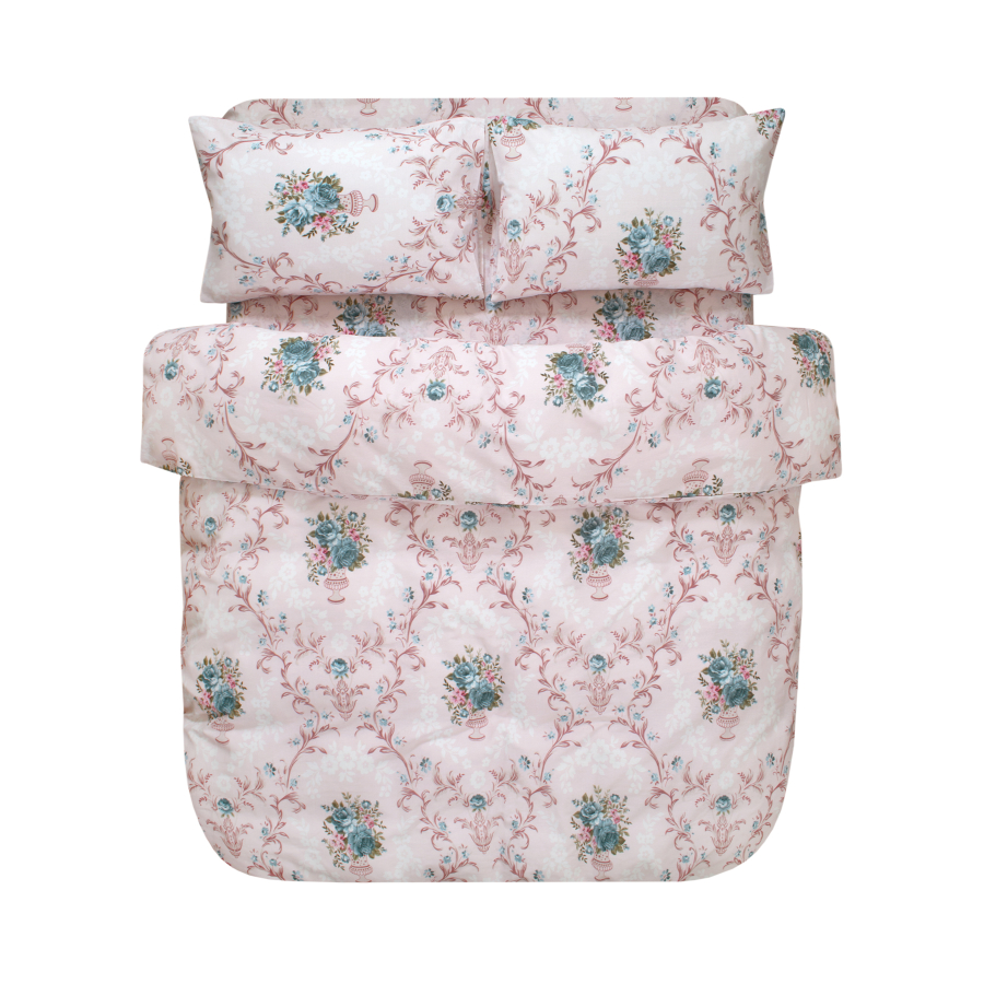 Постельное белье Iris Home Ranforce - Flavor розовый евро