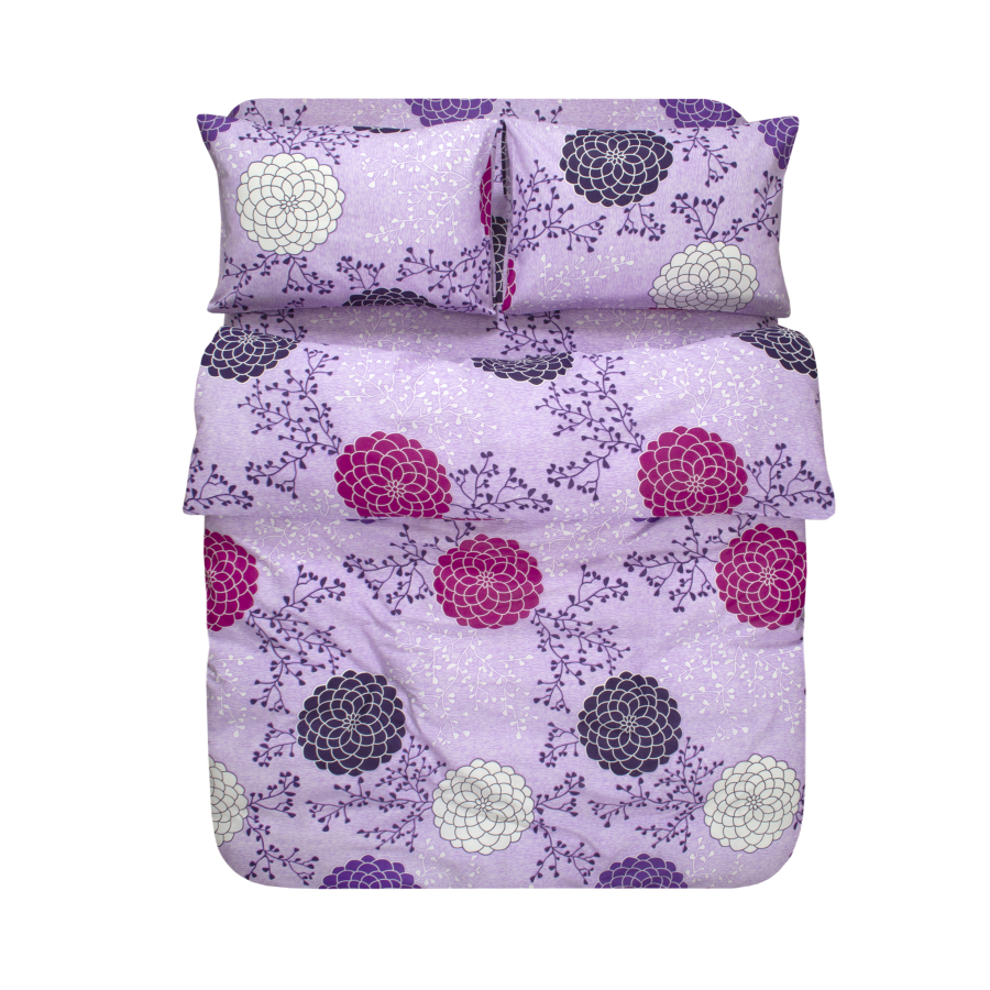 Постельное белье Iris Home Ranforce - Aster лиловый полуторный