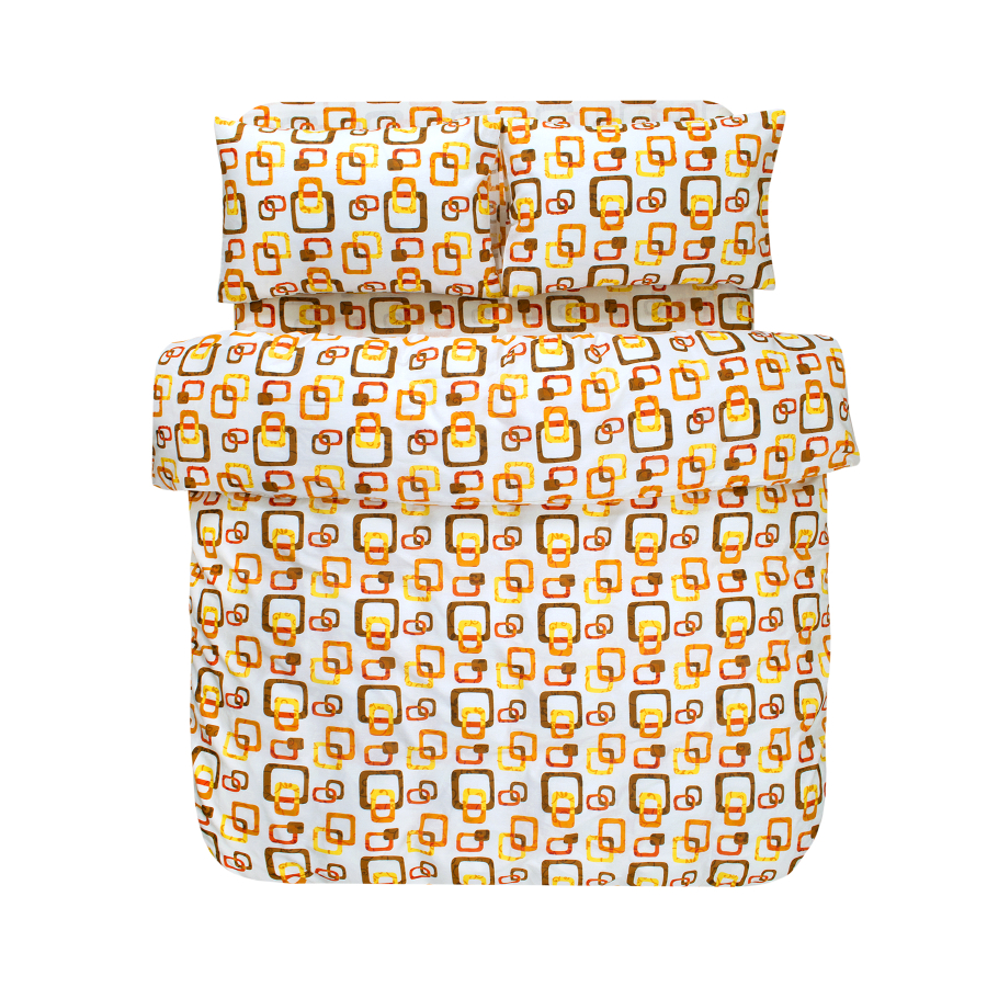 Постельное белье Iris Home Ranforce - Delta оранжевый евро