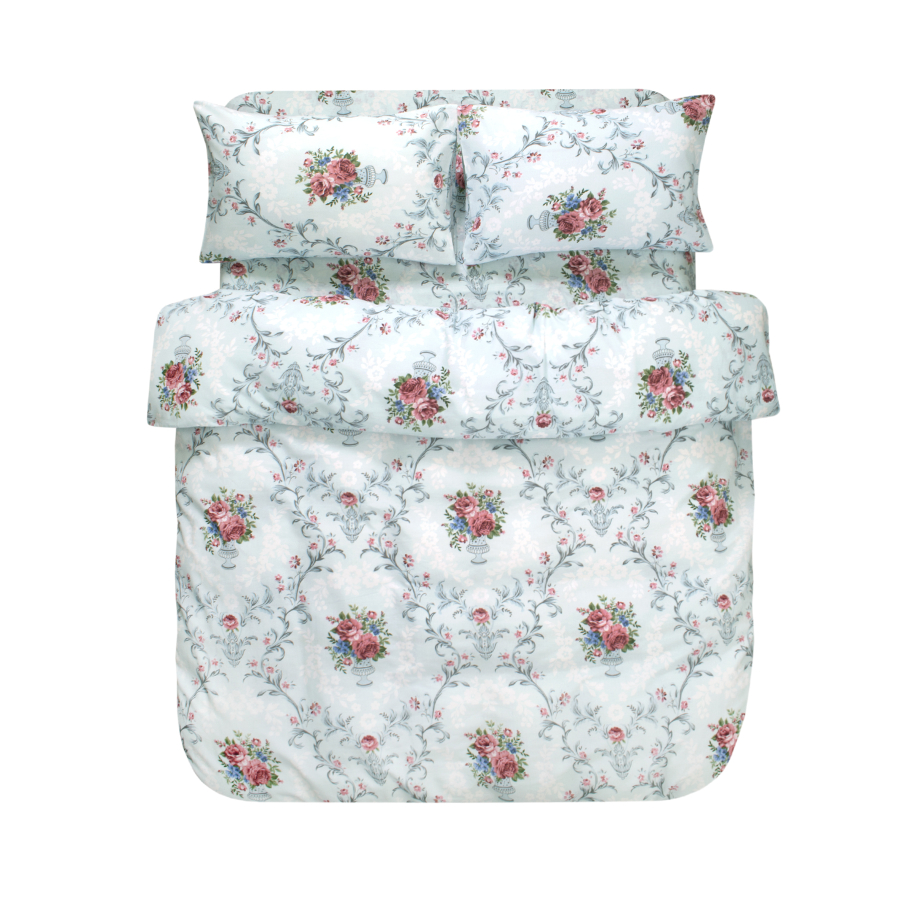 Постельное белье Iris Home Ranforce - Flavor бирюзовый семейный