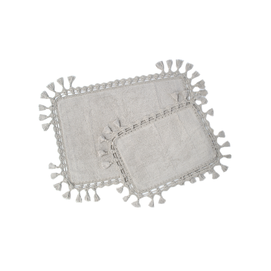 Набор ковриков Irya - Lorna gri серый 60*90+40*60