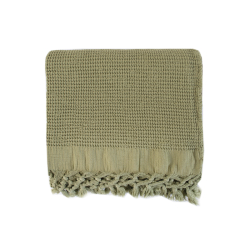 Плед Lotus Home - Rius olive оливковый 130*170, , 3