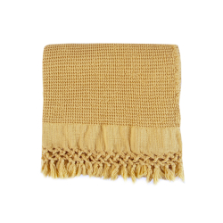 Плед Lotus Home - Rius mustard горчичный 130*170, , 3