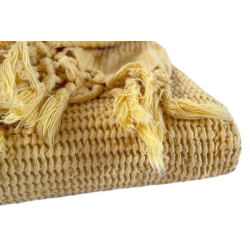 Плед Lotus Home - Rius mustard горчичный 130*170, , 4