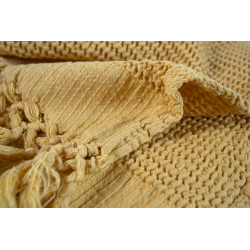 Плед Lotus Home - Rius mustard горчичный 130*170, , 6