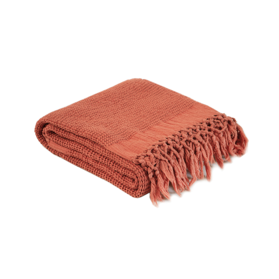 Плед Lotus Home - Rius kiremit кирпичный 130*170