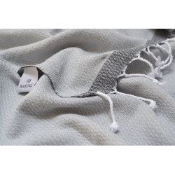 Полотенце Barine Pestemal - Basak 95*165 Light Grey-Grey серый, , 4