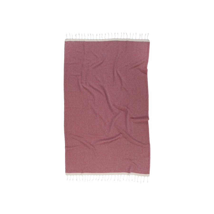 Полотенце Barine Pestemal - Basak 95*165 Marsala-Beige марсала-бежевый