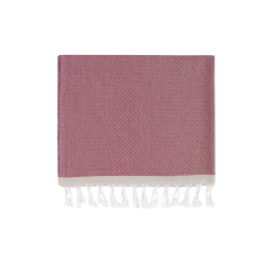 Полотенце Barine Pestemal - Basak 95*165 Marsala-Beige марсала-бежевый, , 3