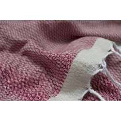 Полотенце Barine Pestemal - Basak 95*165 Marsala-Beige марсала-бежевый, , 5