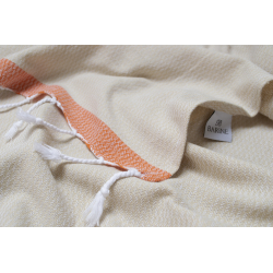 Полотенце Barine Pestemal - Basak 95*165 Beige-Orange бежевый-оранжевый, , 4