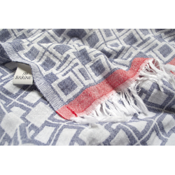 Полотенце Barine Pestemal - Levent 90*160 Navy синее, , 4