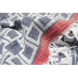 Полотенце Barine Pestemal - Levent 90*160 Navy синее, , 5