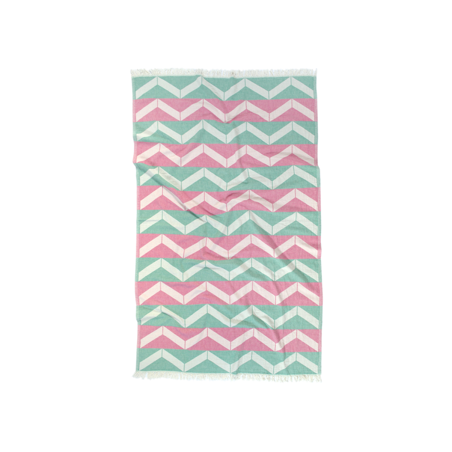 Полотенце Barine Pestemal - Ups and Downs 90*160 pink green