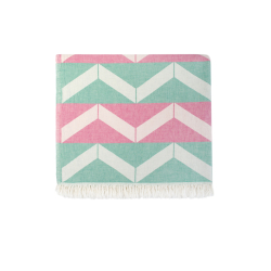 Полотенце Barine Pestemal - Ups and Downs 90*160 pink green, , 3