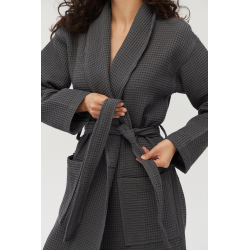 Халат Lotus Home - Waffle antrasit M, , 5