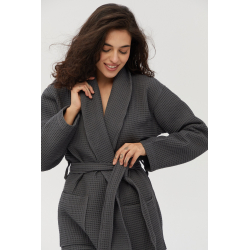 Халат Lotus Home - Waffle antrasit 2XL, , 4